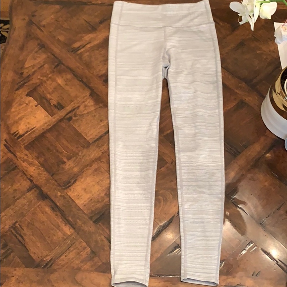 Athleta grey/ white leggings